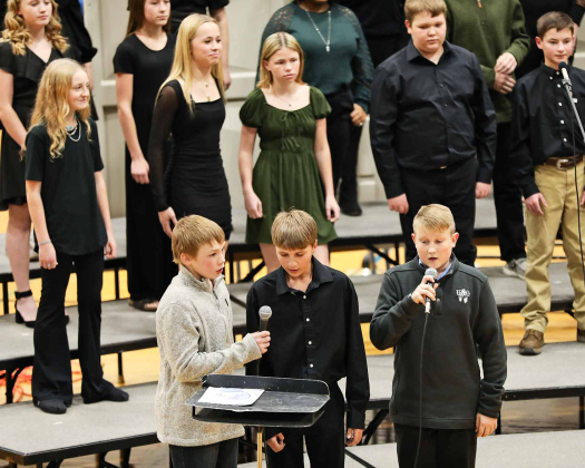 Hayes Christensen, Rylan Fagerhaug and Ryder Roduner performed solos during "Mary Did You Know"