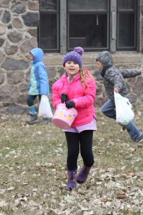 Local and visiting families bundled up and gathered en masse for the annual Wessington Springs and Gann Valley Community Easter Egg Hunts Saturday.