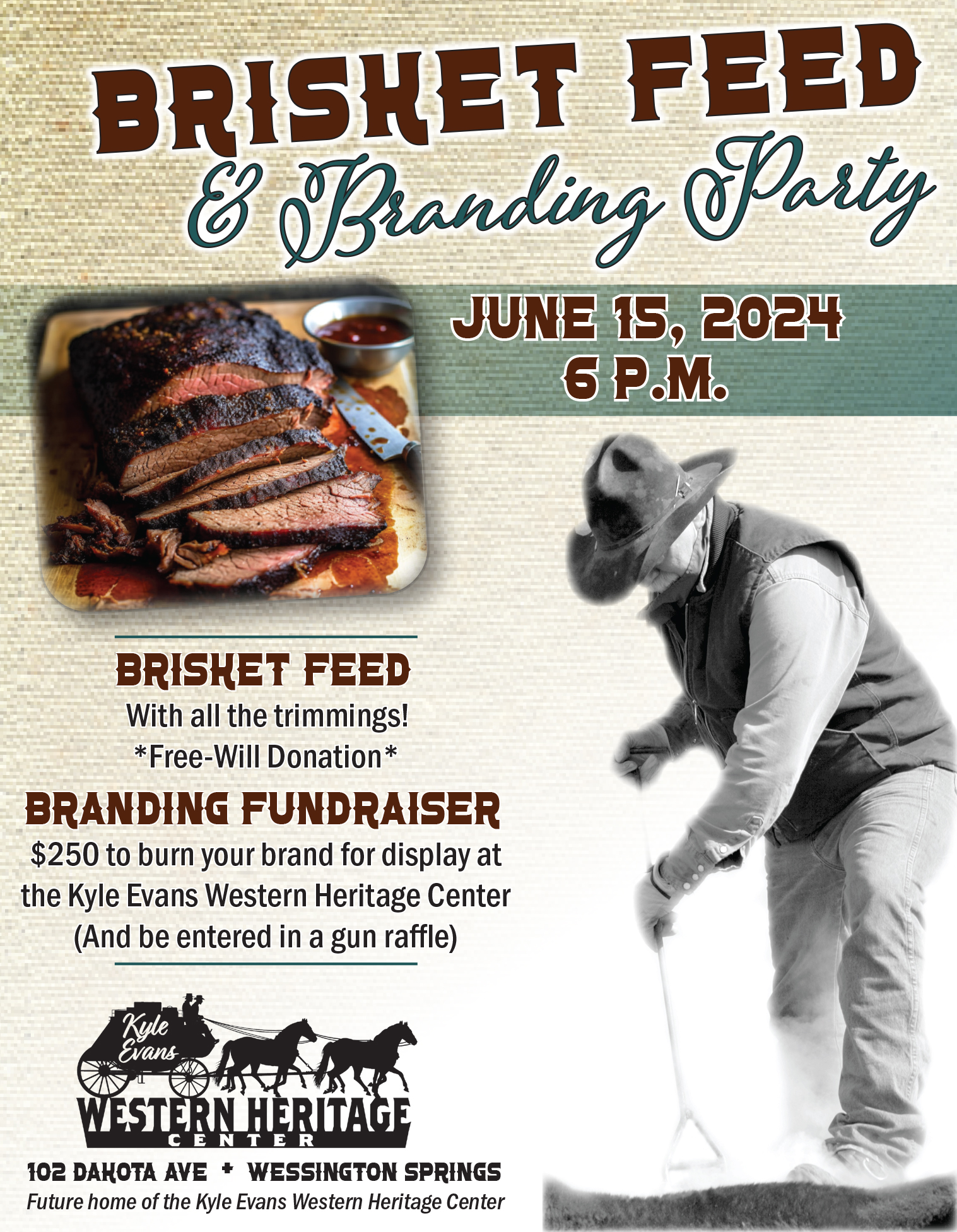 Brisket feed and branding party 